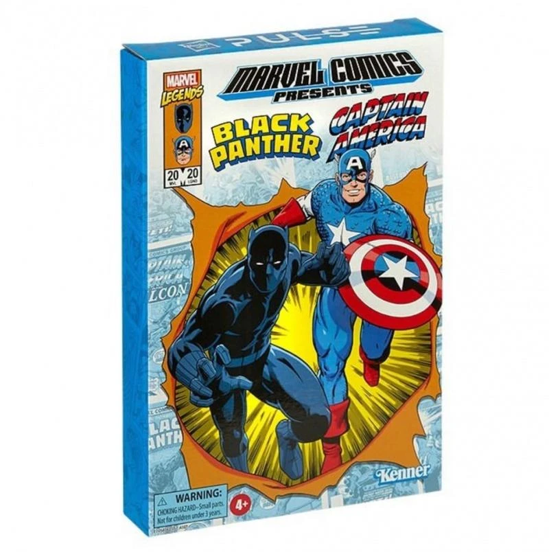 Hasbro Marvel 3.75 Inch Retro Twin Pack Action Figures - Captain America And Black Panther 3 Hasbro Marvel 3.75 Inch Retro Twin Pack Action Figures - Captain America And Black Panther