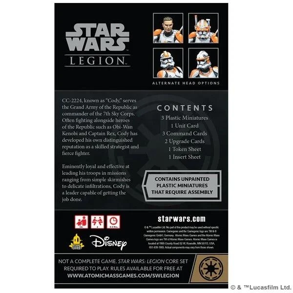 Atomic Mass Games Star Wars Legion: Clone Commander Cody Expansion 4 Atomic Mass Games Star Wars Legion: Clone Commander Cody Expansion - Image 2