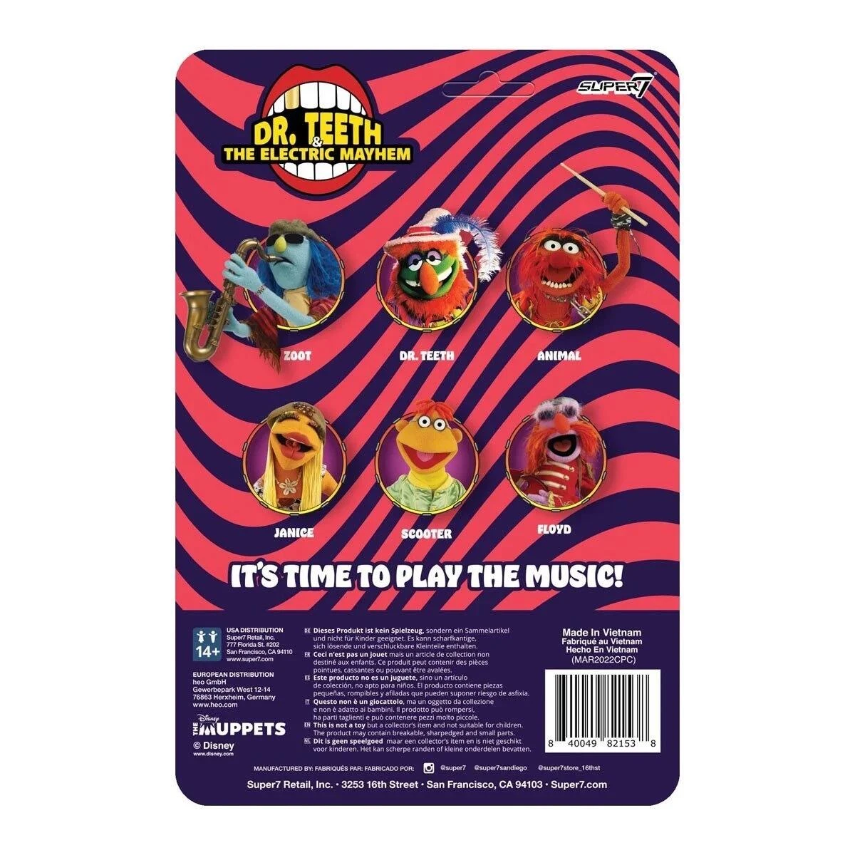 SUPER7 The Muppets Electric Mayhem Band Reaction Action Figure - Zoot 5 SUPER7 The Muppets Electric Mayhem Band Reaction Action Figure - Zoot - Image 3