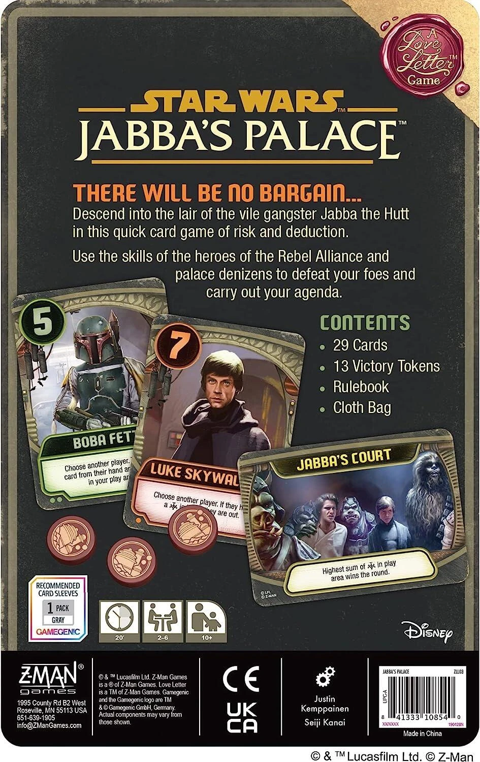 Z-Man Games Star Wars Jabba's Palace: A Love Letter Card Game 4 Z-Man Games Star Wars Jabba's Palace: A Love Letter Card Game - Image 2