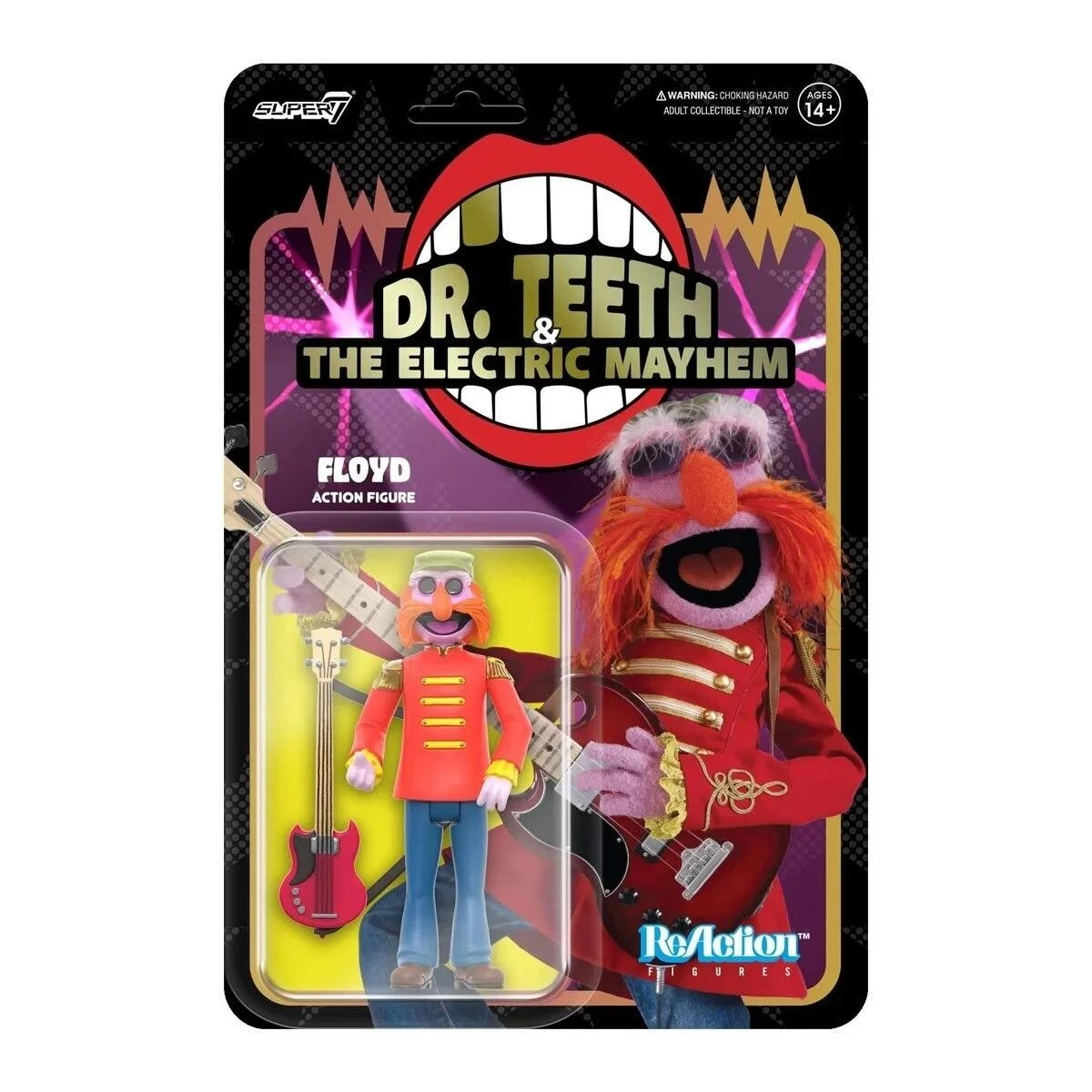 SUPER7 The Muppets Electric Mayhem Band Reaction Action Figure - Floyd 3 SUPER7 The Muppets Electric Mayhem Band Reaction Action Figure - Floyd