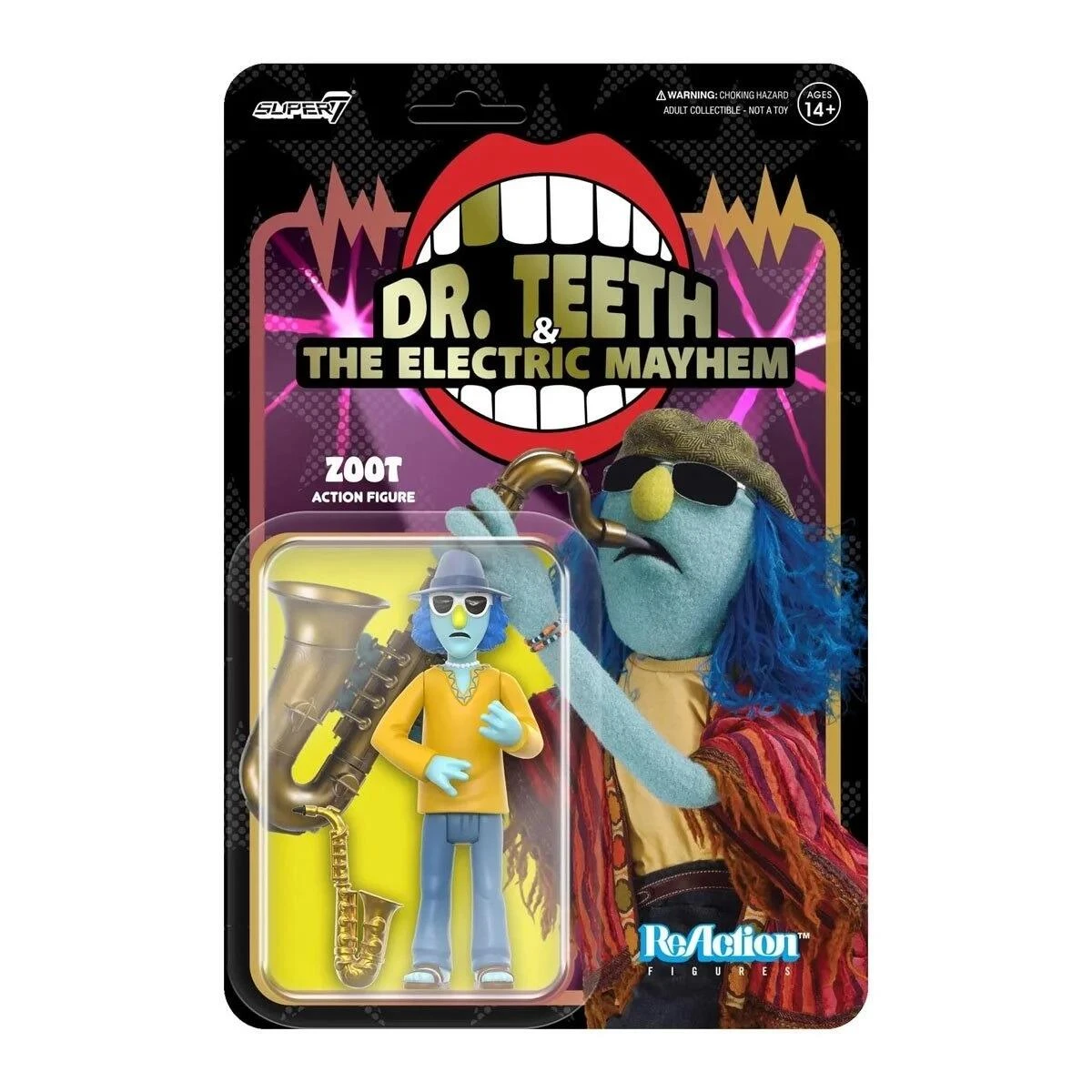 SUPER7 The Muppets Electric Mayhem Band Reaction Action Figure - Zoot 3 SUPER7 The Muppets Electric Mayhem Band Reaction Action Figure - Zoot