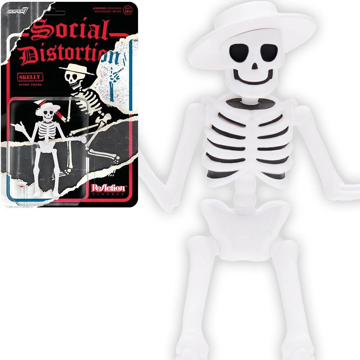 SUPER7 Social Distortion ReAction Action Figure - Skelly 3 SUPER7 Social Distortion ReAction Action Figure - Skelly