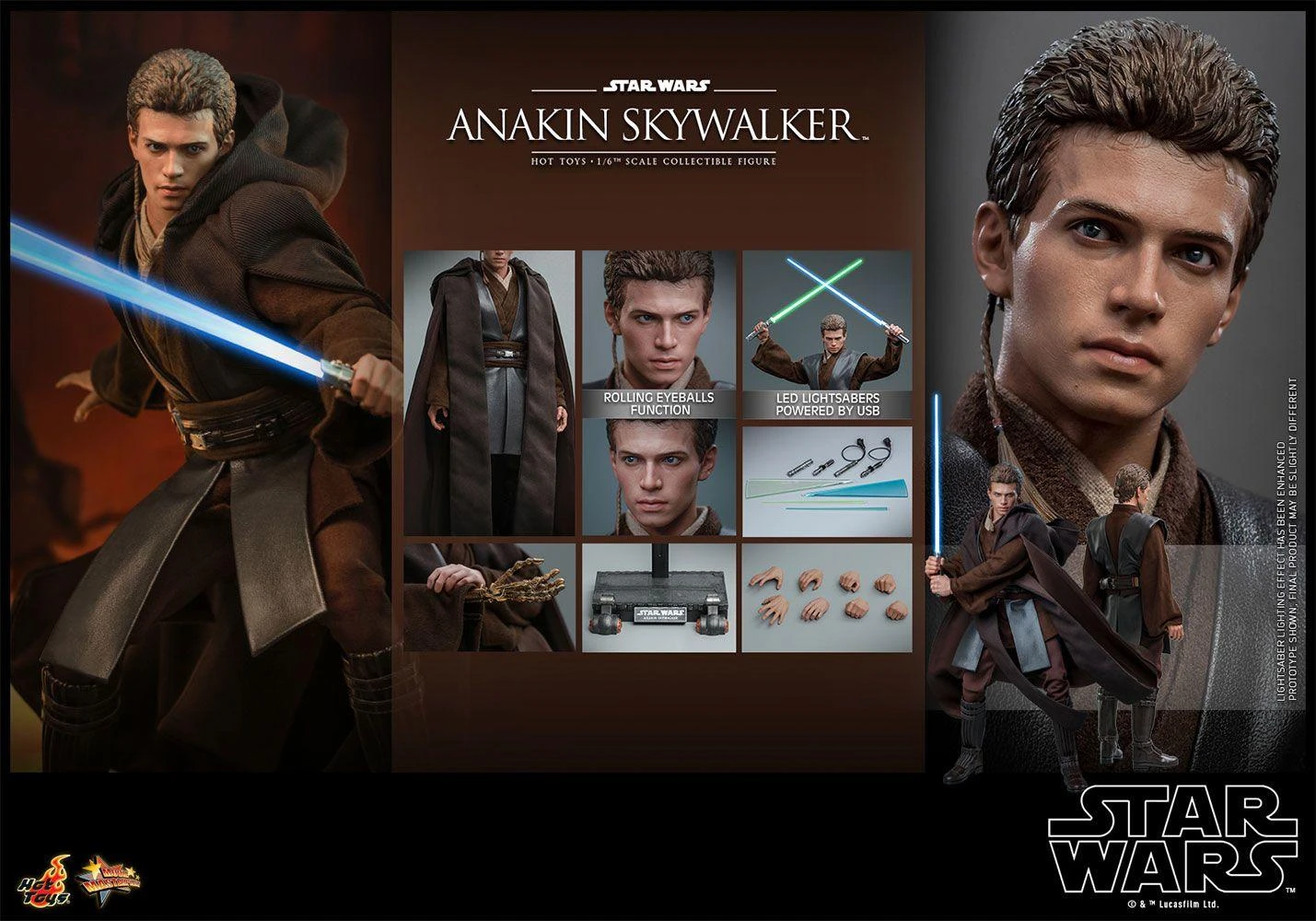 *PRE-ORDER Anakin Skywalker - Star Wars Hot Toys Collectibles 1/6 Scale Action Figure 10 *PRE-ORDER Anakin Skywalker - Star Wars Hot Toys Collectibles 1/6 Scale Action Figure - Image 8