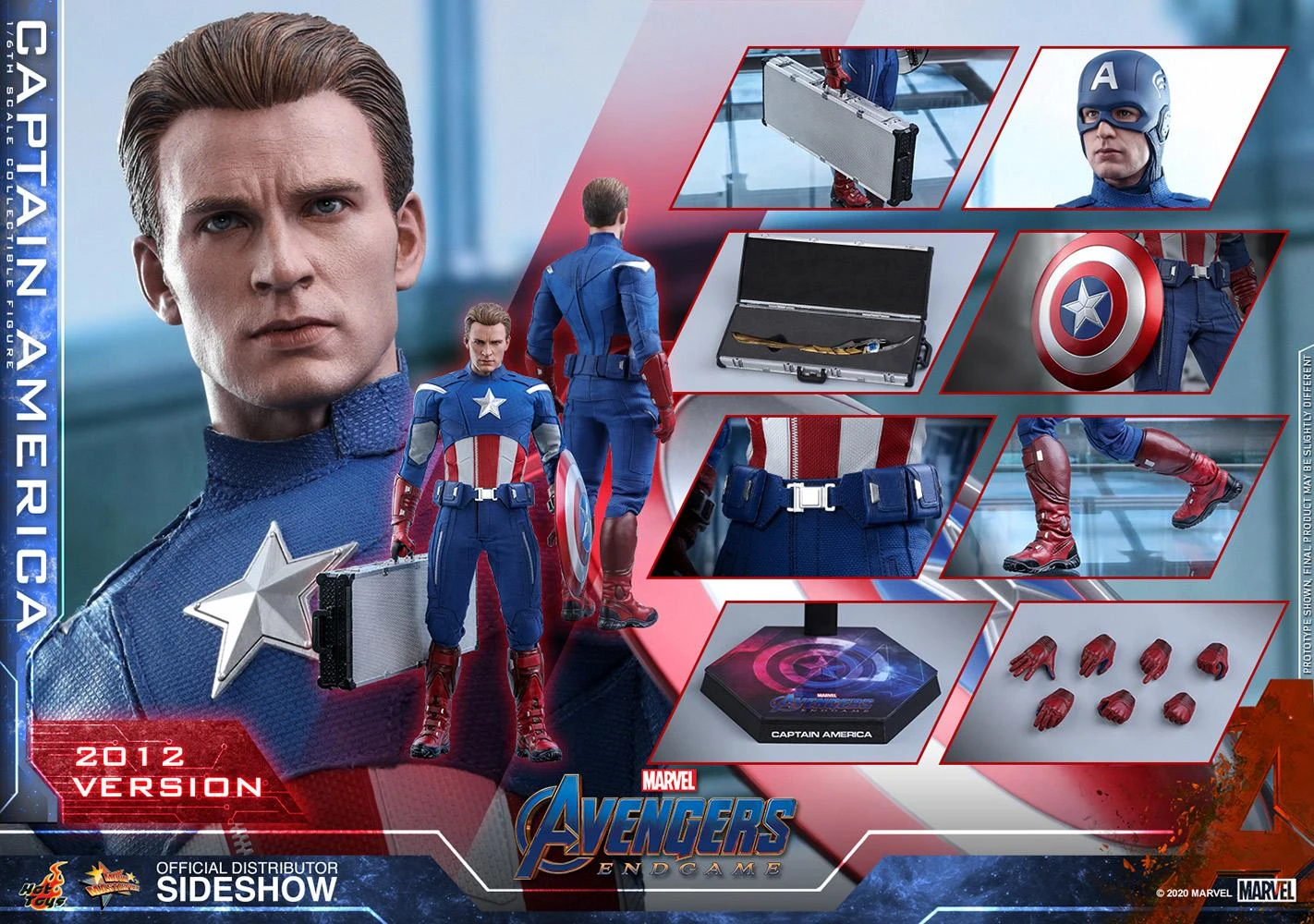Captain America (2012 Version) - Marvel Hot Toys Collectibles 1/6 Scale Action Figure 6 Captain America (2012 Version) - Marvel Hot Toys Collectibles 1/6 Scale Action Figure - Image 4