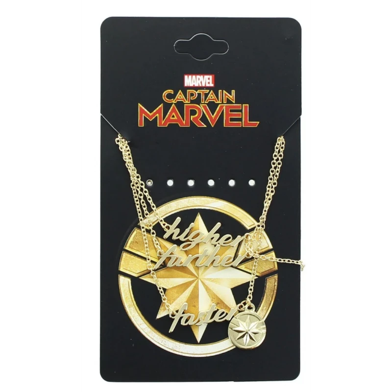 Marvel Captain Marvel 3 Tiered Necklace 4 Marvel Captain Marvel 3 Tiered Necklace - Image 2