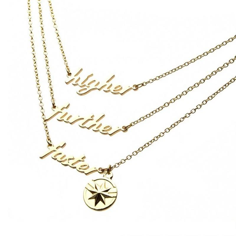 Marvel Captain Marvel 3 Tiered Necklace 3 Marvel Captain Marvel 3 Tiered Necklace