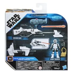 Hasbro Star Wars Mission Fleet Action Figure - Scout Trooper With Speeder Bike -Hasbro Store f11285l00 5010993808984 back 20 s