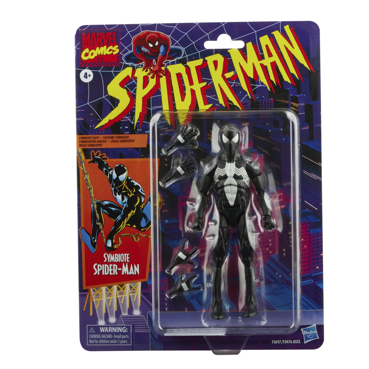Hasbro Marvel Legends 6 Inch Spider-Man Retro Wave 2 - Symbiote Spider-Man 3 Hasbro Marvel Legends 6 Inch Spider-Man Retro Wave 2 - Symbiote Spider-Man