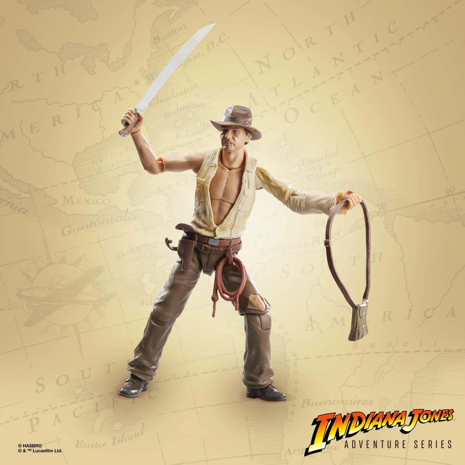 Hasbro Indiana Jones 6 Inch Action Figure Wave 2 - Indiana Jones (Temple Of Doom) 7 Hasbro Indiana Jones 6 Inch Action Figure Wave 2 - Indiana Jones (Temple Of Doom) - Image 5