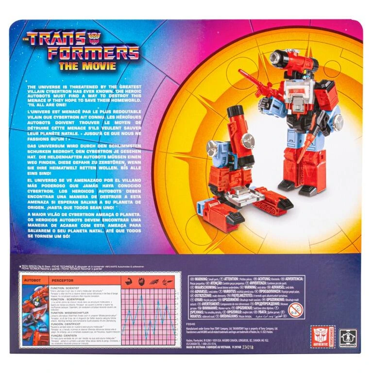 Hasbro Transformers Retro Transformers: The Movie Action Figure - Autobot Scientist Perceptor 8 Hasbro Transformers Retro Transformers: The Movie Action Figure - Autobot Scientist Perceptor - Image 6