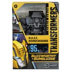 Hasbro Transformers Studio Series 95 Buzzworthy Bumblebee Voyager Action Figure - N.E.S.T Bonecrusher