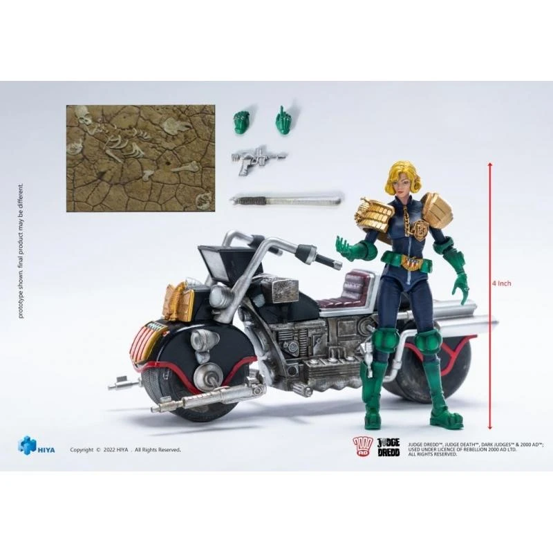 HIYA Toys Judge Dredd 1:18 Scale Action Figures - Judge Anderson & Lawmaster MK II Set 5 HIYA Toys Judge Dredd 1:18 Scale Action Figures - Judge Anderson & Lawmaster MK II Set - Image 3