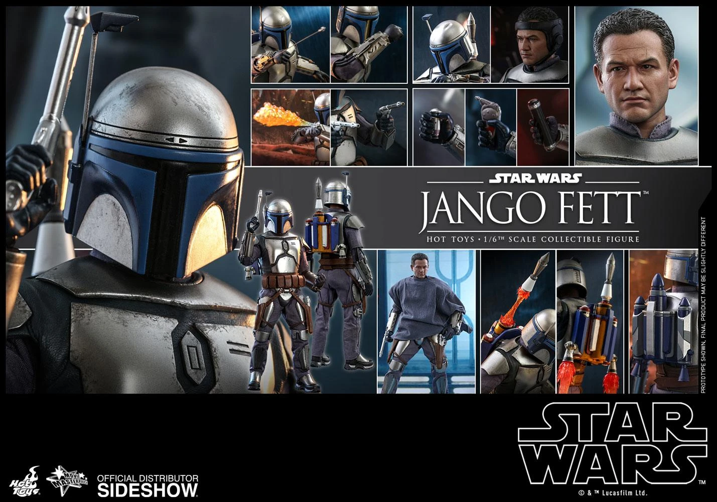 Jango Fett - Star Wars Hot Toys Collectibles 1/6 Scale Action Figure 10 Jango Fett - Star Wars Hot Toys Collectibles 1/6 Scale Action Figure - Image 8