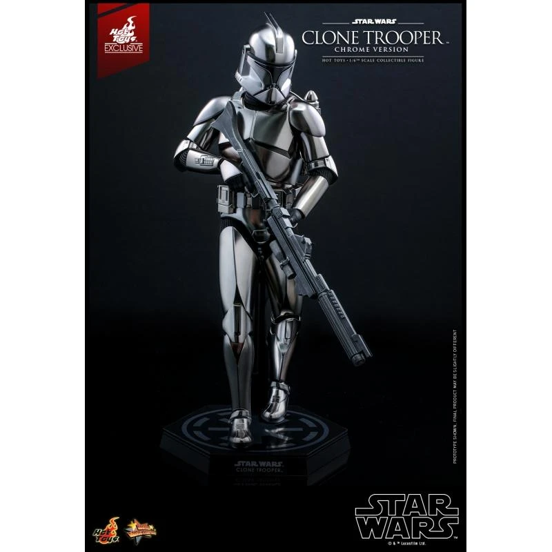Clone Trooper (Chrome) - Star Wars Hot Toys Exclusive Collectibles 1/6 Scale Action Figure 4 Clone Trooper (Chrome) - Star Wars Hot Toys Exclusive Collectibles 1/6 Scale Action Figure - Image 2