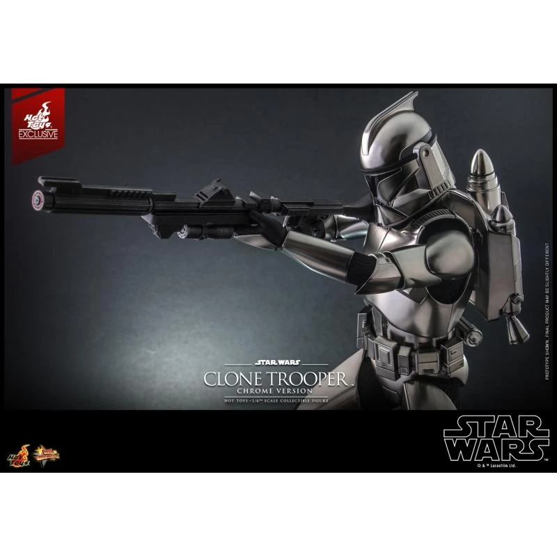 Clone Trooper (Chrome) - Star Wars Hot Toys Exclusive Collectibles 1/6 Scale Action Figure 7 Clone Trooper (Chrome) - Star Wars Hot Toys Exclusive Collectibles 1/6 Scale Action Figure - Image 5