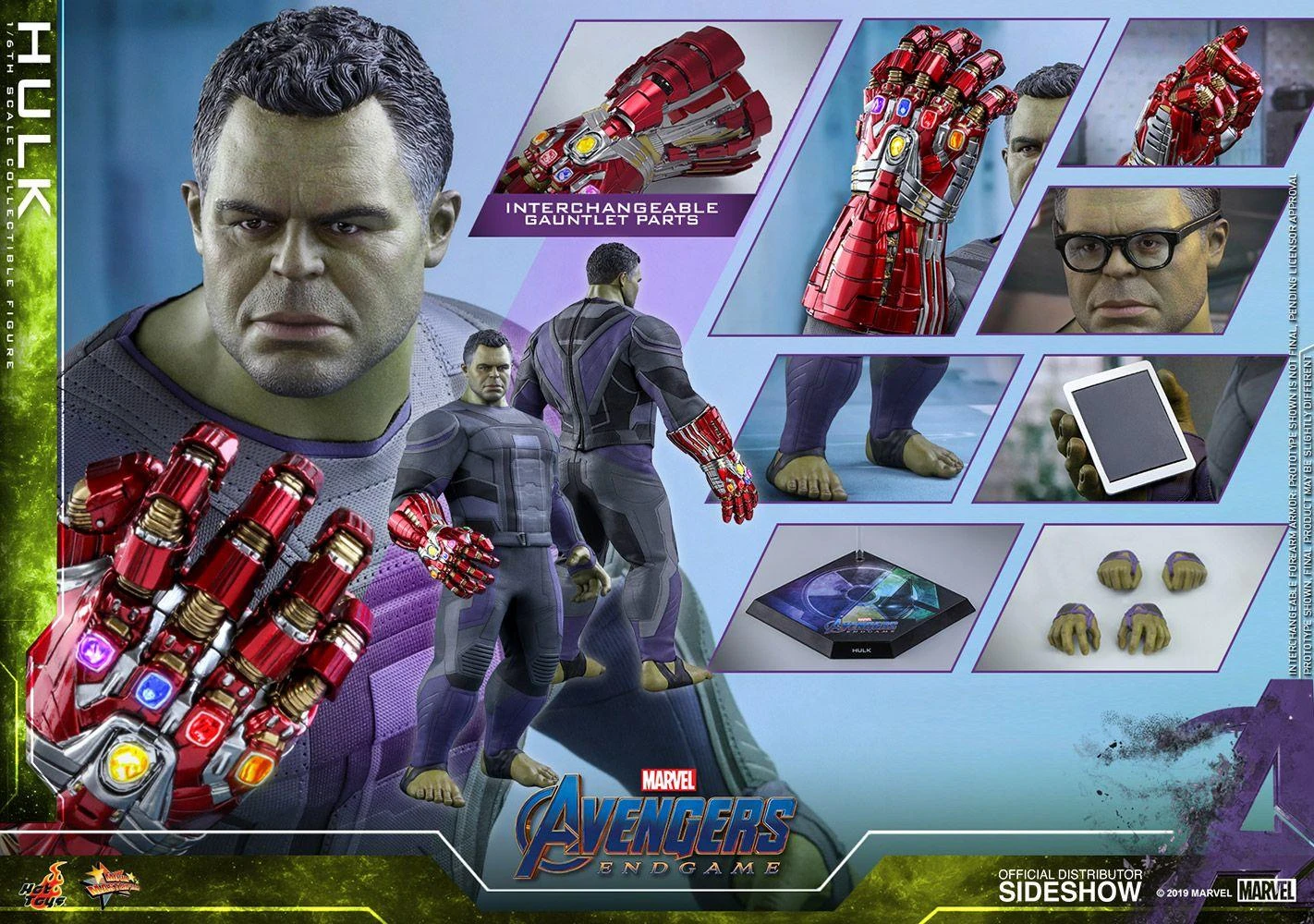 Hulk - Marvel Avengers: Endgame Hot Toys Collectibles 1/6 Scale Action Figure 9 Hulk - Marvel Avengers: Endgame Hot Toys Collectibles 1/6 Scale Action Figure - Image 7
