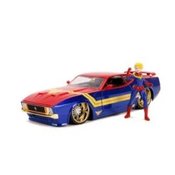 Jada Toys 1973 Mustang Mach 1 With Captain Marvel Figure Hollywood Rides 1:24 Scale Die Cast Vehicle -Hasbro Store ja31193 800x800 1