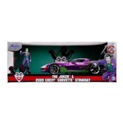 Jada Toys DC Joker - 2009 Corvette StingRay With Joker Figure Hollywood Rides 1:24 Scale Die Cast Vehicle