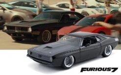 Jada Toys Fast & Furious - Letty's 1970 Plymouth Barracuda (Grey/Black) Hollywood Rides 1:24 Scale Die Cast Vehicle -Hasbro Store ja97195 banner