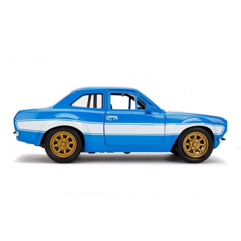 Jada Toys Fast & Furious - Brian's 1970 Ford Escort MK I RS1600 (Blue) Hollywood Rides 1:24 Scale Die Cast Vehicle 7 Jada Toys Fast & Furious - Brian's 1970 Ford Escort MK I RS1600 (Blue) Hollywood Rides 1:24 Scale Die Cast Vehicle - Image 5