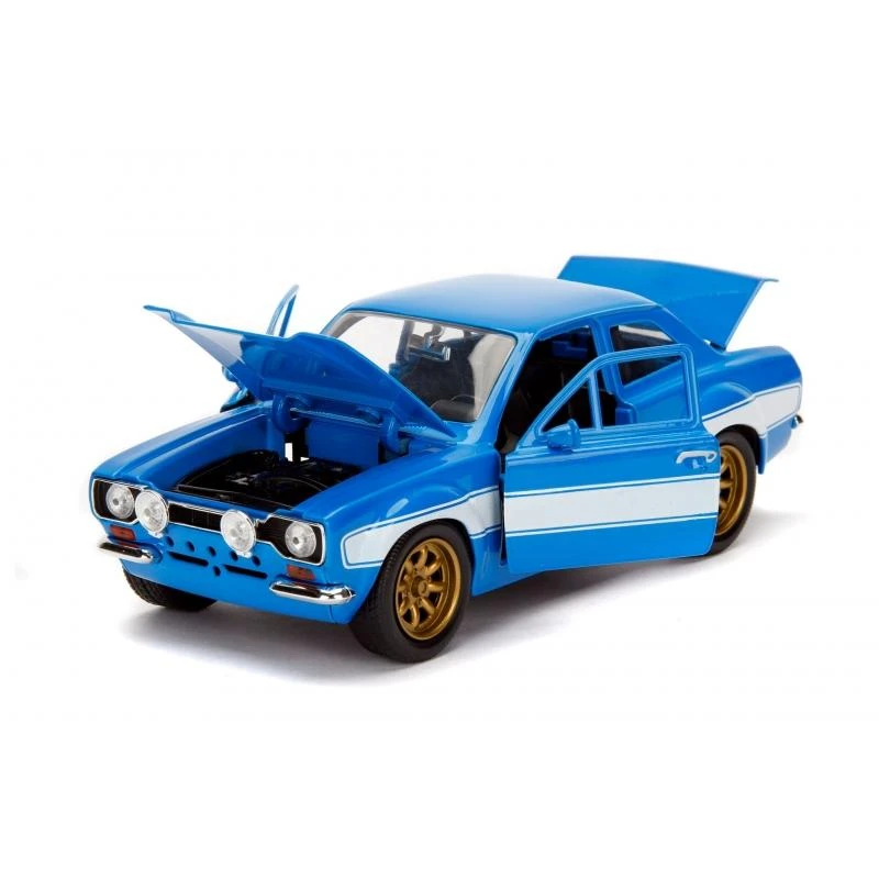 Jada Toys Fast & Furious - Brian's 1970 Ford Escort MK I RS1600 (Blue) Hollywood Rides 1:24 Scale Die Cast Vehicle 6 Jada Toys Fast & Furious - Brian's 1970 Ford Escort MK I RS1600 (Blue) Hollywood Rides 1:24 Scale Die Cast Vehicle - Image 4