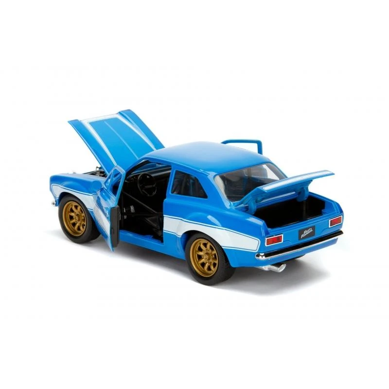 Jada Toys Fast & Furious - Brian's 1970 Ford Escort MK I RS1600 (Blue) Hollywood Rides 1:24 Scale Die Cast Vehicle 5 Jada Toys Fast & Furious - Brian's 1970 Ford Escort MK I RS1600 (Blue) Hollywood Rides 1:24 Scale Die Cast Vehicle - Image 3