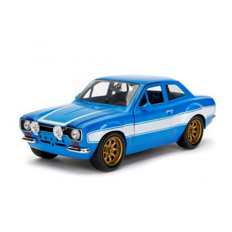 Jada Toys Fast & Furious - Brian's 1970 Ford Escort MK I RS1600 (Blue) Hollywood Rides 1:24 Scale Die Cast Vehicle 4 Jada Toys Fast & Furious - Brian's 1970 Ford Escort MK I RS1600 (Blue) Hollywood Rides 1:24 Scale Die Cast Vehicle - Image 2