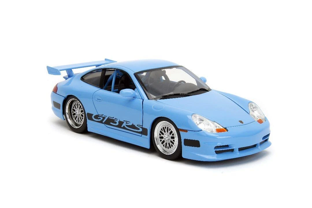 Jada Toys Fast & Furious - Brian's Porsche 911 GT3 RS (Blue) Hollywood Rides 1:24 Scale Die Cast Vehicle 4 Jada Toys Fast & Furious - Brian's Porsche 911 GT3 RS (Blue) Hollywood Rides 1:24 Scale Die Cast Vehicle - Image 2