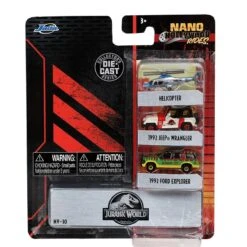 Jada Toys Jurassic Park - Nano Hollywood Rides 3 Vehicle Set