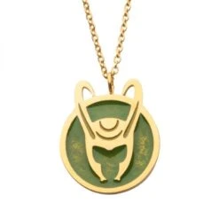 Marvel Loki Helmet Enamel Necklace