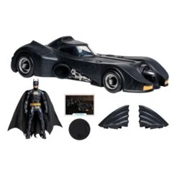 McFarlane DC Multiverse 7 Inch Action Figure With Vehicle - Batman 1989 With Batmobile (Gold Label) -Hasbro Store mcfarlane toys dc comics vehicle batman 1989 with
