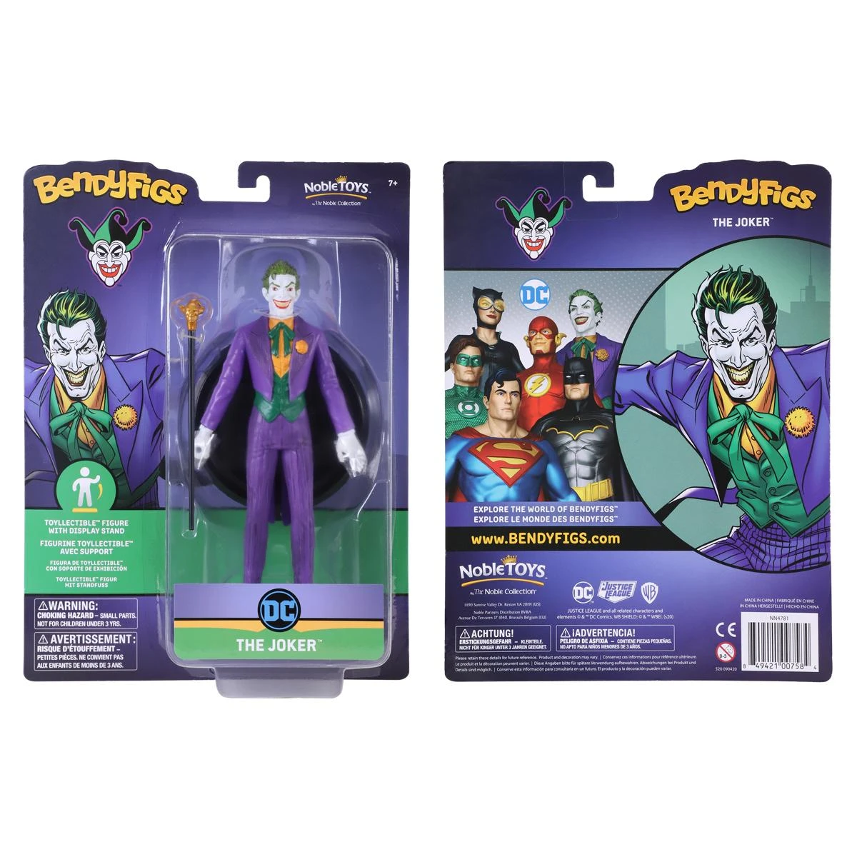 Noble Collection DC Bendyfigs Action Figure - Joker 5 Noble Collection DC Bendyfigs Action Figure - Joker - Image 3