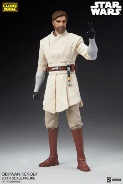 Obi-Wan Kenobi - Star Wars: The Clone Wars Sideshow Collectibles 1/6 Scale Action Figure -Hasbro Store obi wan kenobi star wars gallery 62d59fa3d0a8f