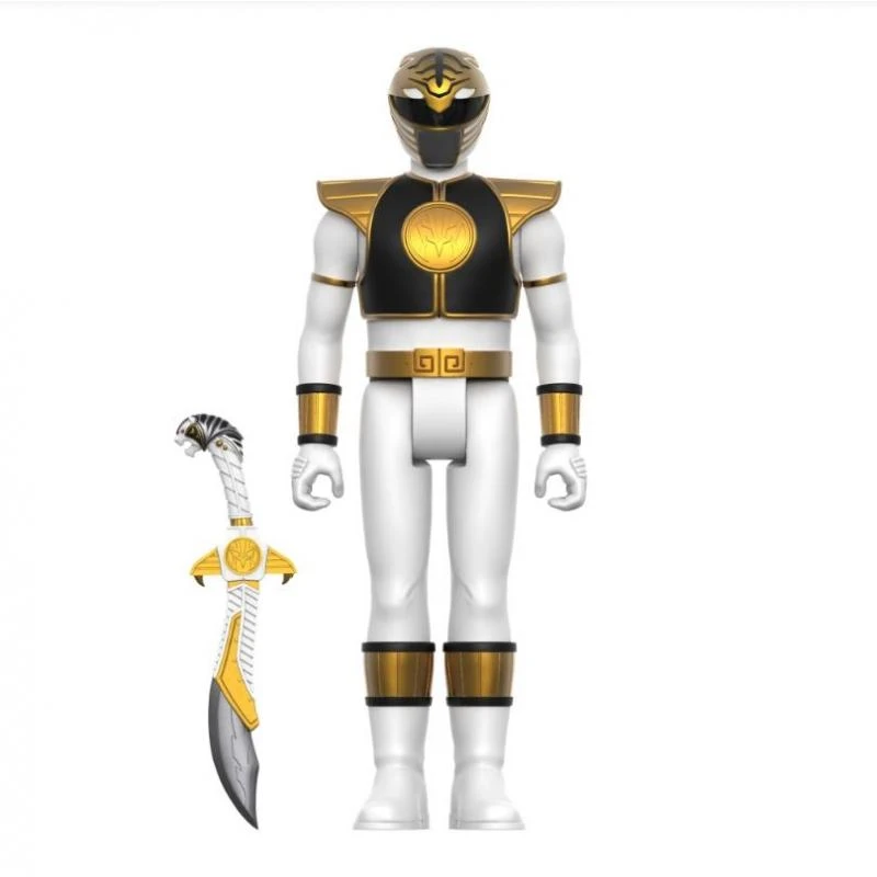 SUPER7 Power Rangers ReAction Action Figure Wave 4 - White Ranger 4 SUPER7 Power Rangers ReAction Action Figure Wave 4 - White Ranger - Image 2