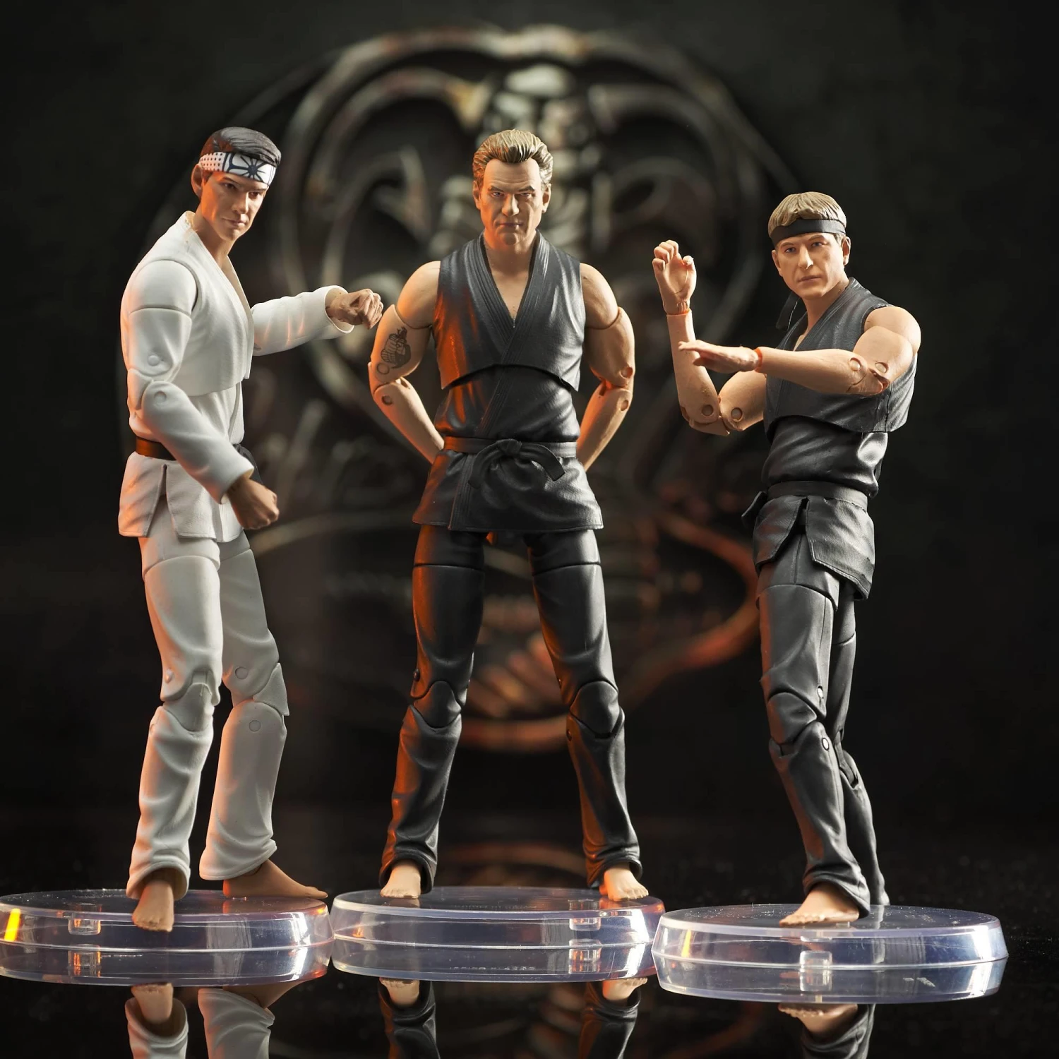 Diamond Select Karate Kid Cobra Kai Series 1 Deluxe Action Figure - Set Of 3 3 Diamond Select Karate Kid Cobra Kai Series 1 Deluxe Action Figure - Set Of 3
