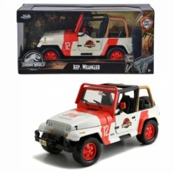 Jada Toys Jurassic Park - Jeep Wrangler 1:24 Scale Jada Hollywood Rides Die Cast Vehicle