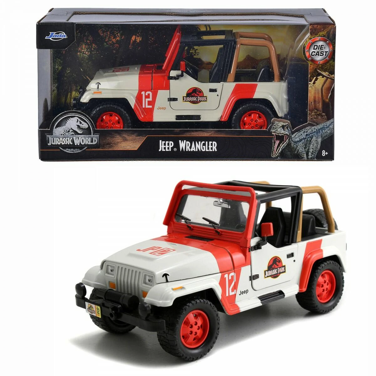 Jada Toys Jurassic Park - Jeep Wrangler 1:24 Scale Jada Hollywood Rides Die Cast Vehicle 3 Jada Toys Jurassic Park - Jeep Wrangler 1:24 Scale Jada Hollywood Rides Die Cast Vehicle