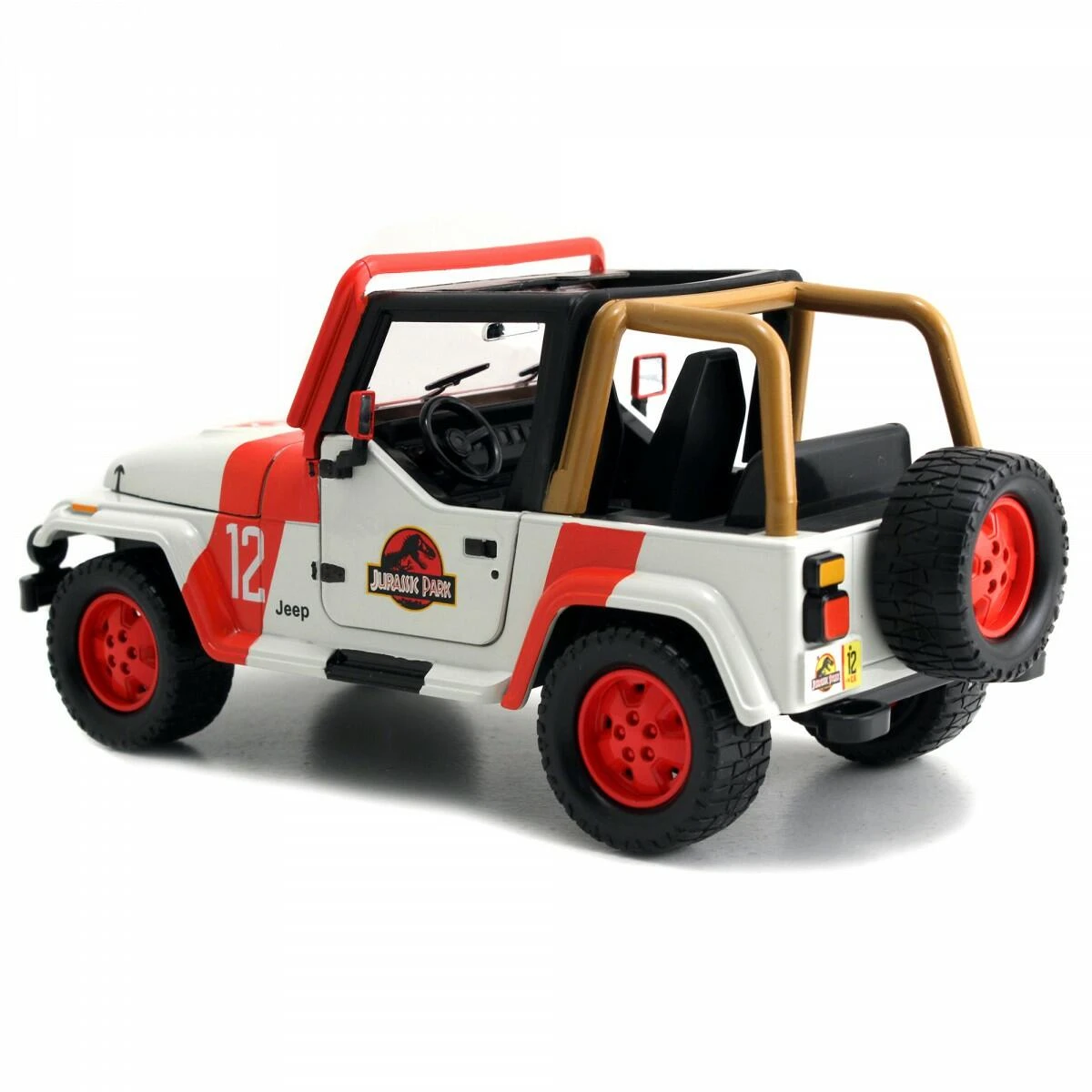 Jada Toys Jurassic Park - Jeep Wrangler 1:24 Scale Jada Hollywood Rides Die Cast Vehicle 6 Jada Toys Jurassic Park - Jeep Wrangler 1:24 Scale Jada Hollywood Rides Die Cast Vehicle - Image 4