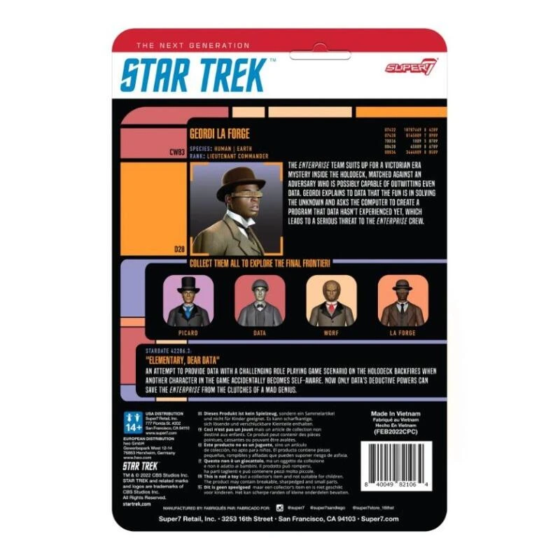 SUPER7 Star Trek: The Next Generation ReAction Action Figure Wave 3 - Elementary Geordi La Forge 4 SUPER7 Star Trek: The Next Generation ReAction Action Figure Wave 3 - Elementary Geordi La Forge - Image 2