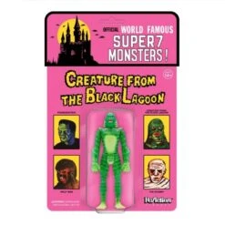 SUPER7 Universal Monsters ReAction Action Figure - Creature From The Black Lagoon (Narrow Sculpt On Card)